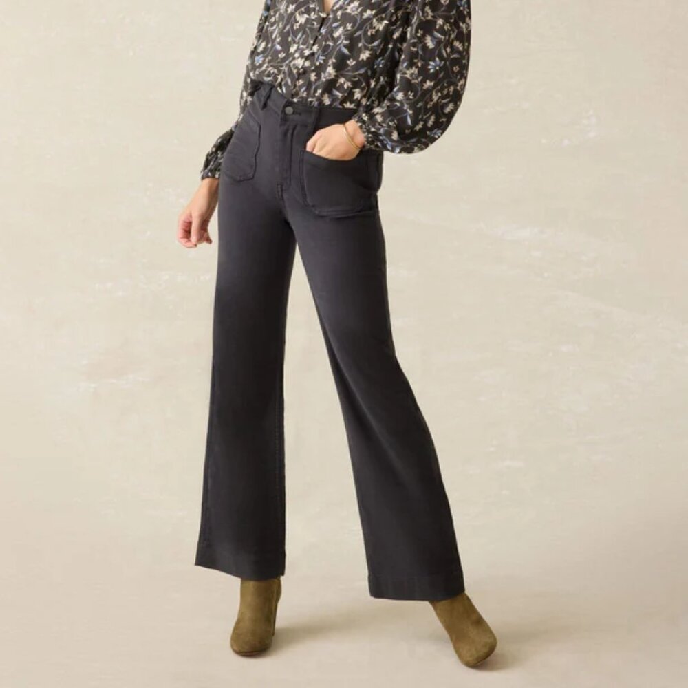 Faherty Stretch Terry Patch Pocket Pant Washed Black 29